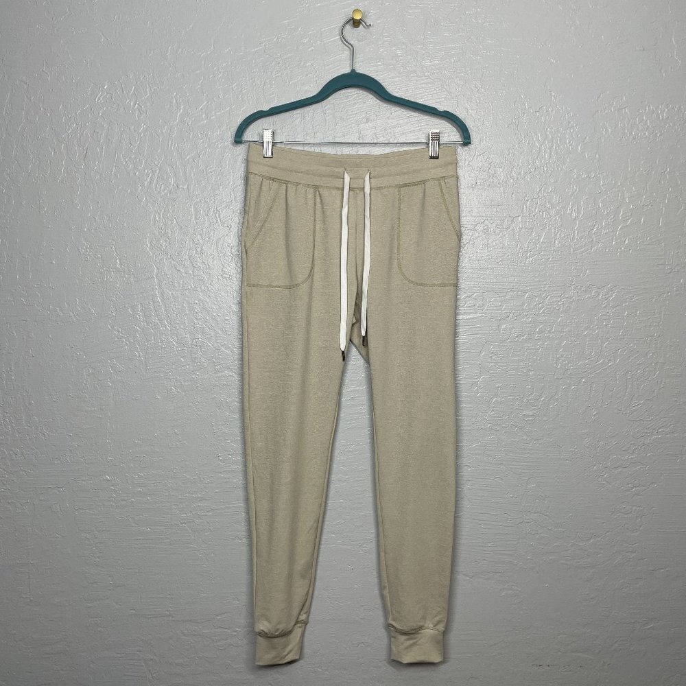 Zyia Women S Beige Heather Jogger Pants Pockets Drawstring Lightweight Athletic